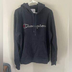 Navy Blue Champion Hoodie size large